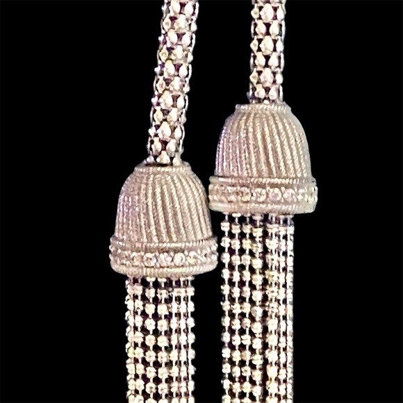 Judith Ripka sterling silver lariat necklace made in Italy - Picture 4 of 8